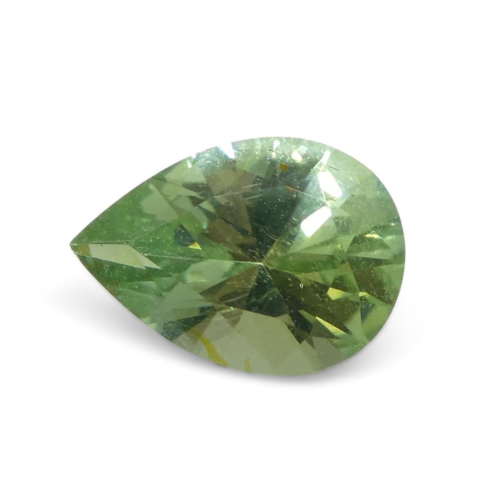 1.38ct Pear Green Tourmaline from Brazil For Sale 4