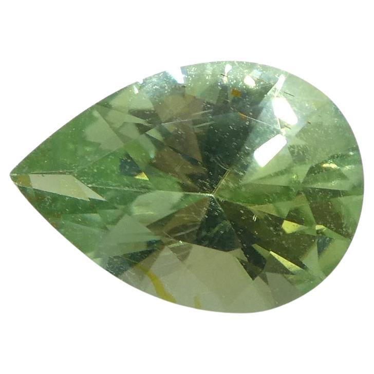 1.38ct Pear Green Tourmaline from Brazil For Sale
