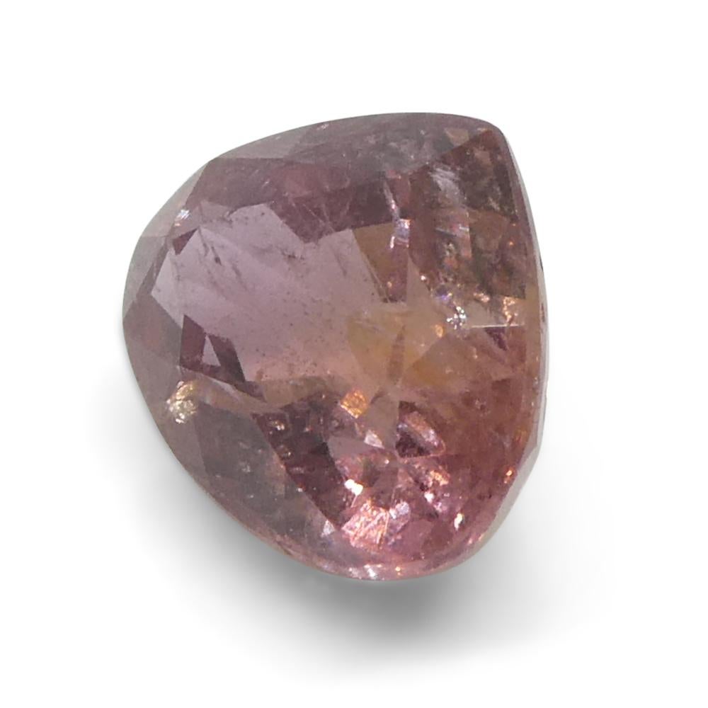 1,38ct Zaffiro Padparadscha rosa arancio a pera dalla Tanzania, non riscaldato in vendita 4