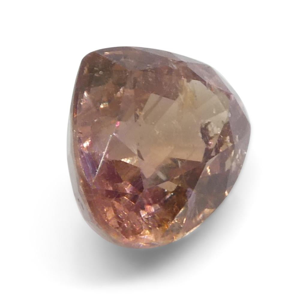 1,38ct Zaffiro Padparadscha rosa arancio a pera dalla Tanzania, non riscaldato in vendita 5