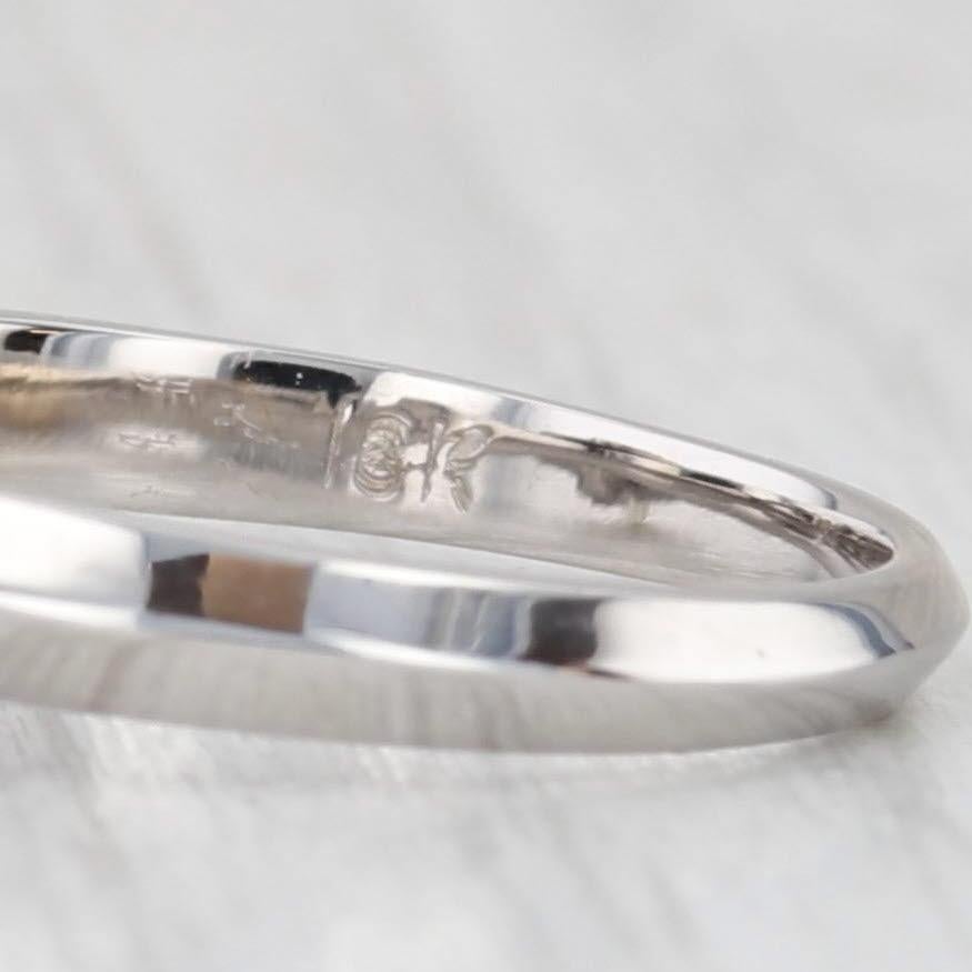 Anillo de compromiso de 3 piedras con diamante redondo de 1,38 ctw y oro blanco de 18k Talla 7 en venta 3