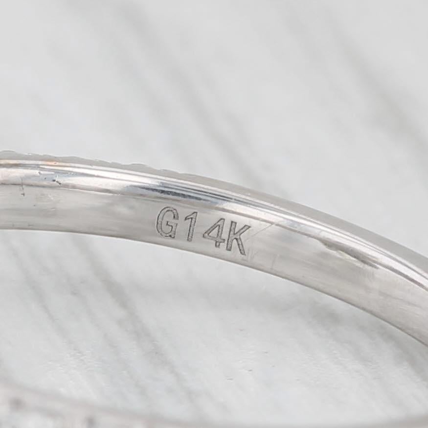 1.38ctw VS2 Oval Diamond Engagement Ring 14k White Gold Size 6.75 GIA In Good Condition For Sale In McLeansville, NC