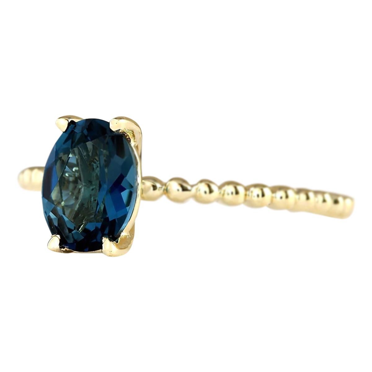 Stamped: 14K Yellow Gold
Total Ring Weight: 8.8 Grams
Total Natural Topaz Weight is 1.39 Carat
Color: London Blue
Face Measures: 7.00x5.00 mm
Sku: [703248W]
