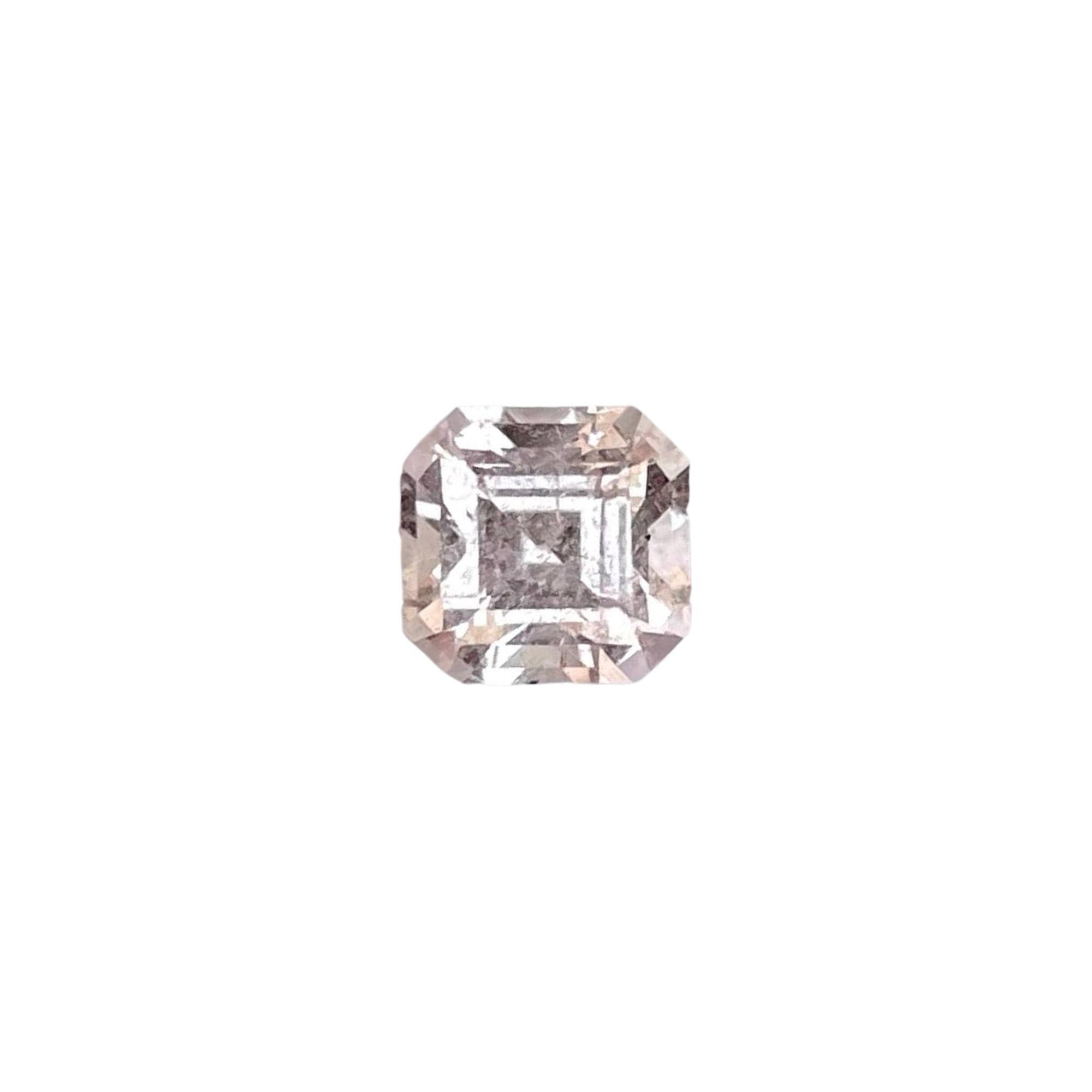 1,39 Karat Pfirsichrosa Topas Stein Asscher Schliff Natürlicher Pakistanischer Edelstein im Angebot 3