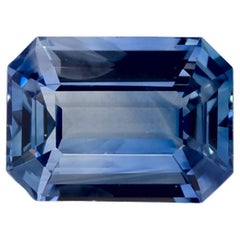 1.39 Ct Blue Sapphire Octagon Cut Loose Gemstone