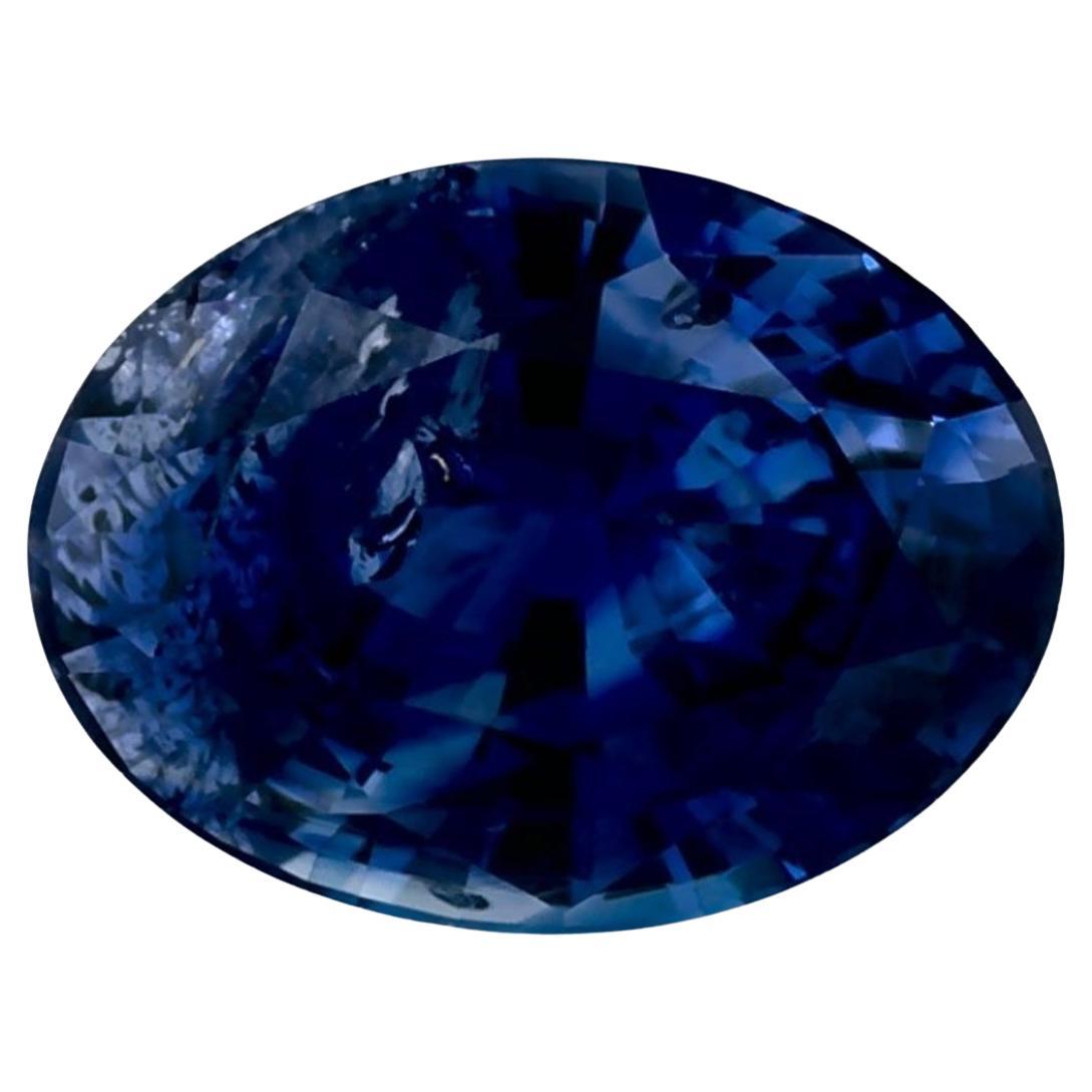 1.39 Karat Blauer Saphir Oval Loser Edelstein