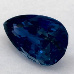 1.39 Ct Blue Sapphire Pear Loose Gemstone