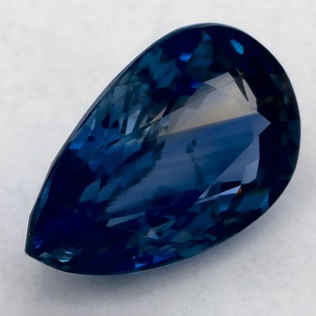 Taille poire 1.39 Ct Blue Sapphire Pear Loose Gemstone (pierre précieuse en vrac) en vente