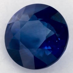 1.39 Ct Blue Sapphire Round Loose Gemstone (pierre précieuse en vrac)