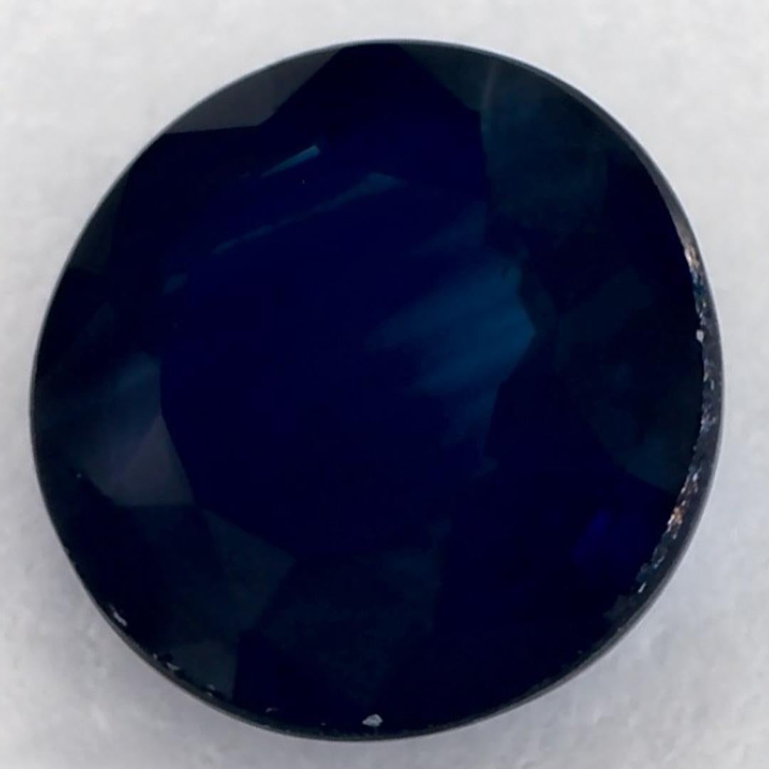 1.39 ct Zafiro Azul Redondo Gema Suelta Corte redondo en venta