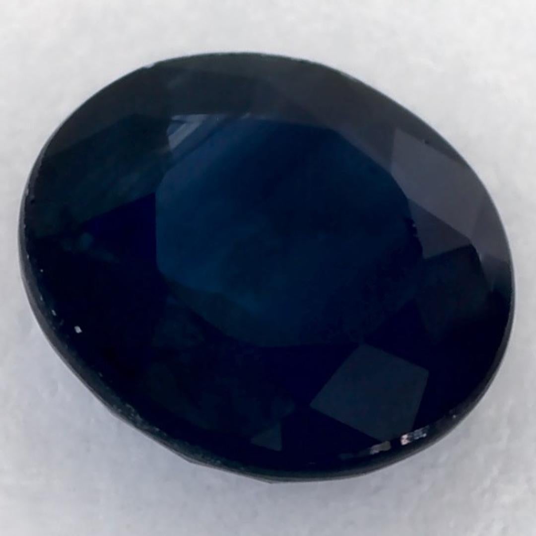 1.39 ct Zafiro Azul Redondo Gema Suelta en Nuevo estado para la venta en Fort Lee, NJ