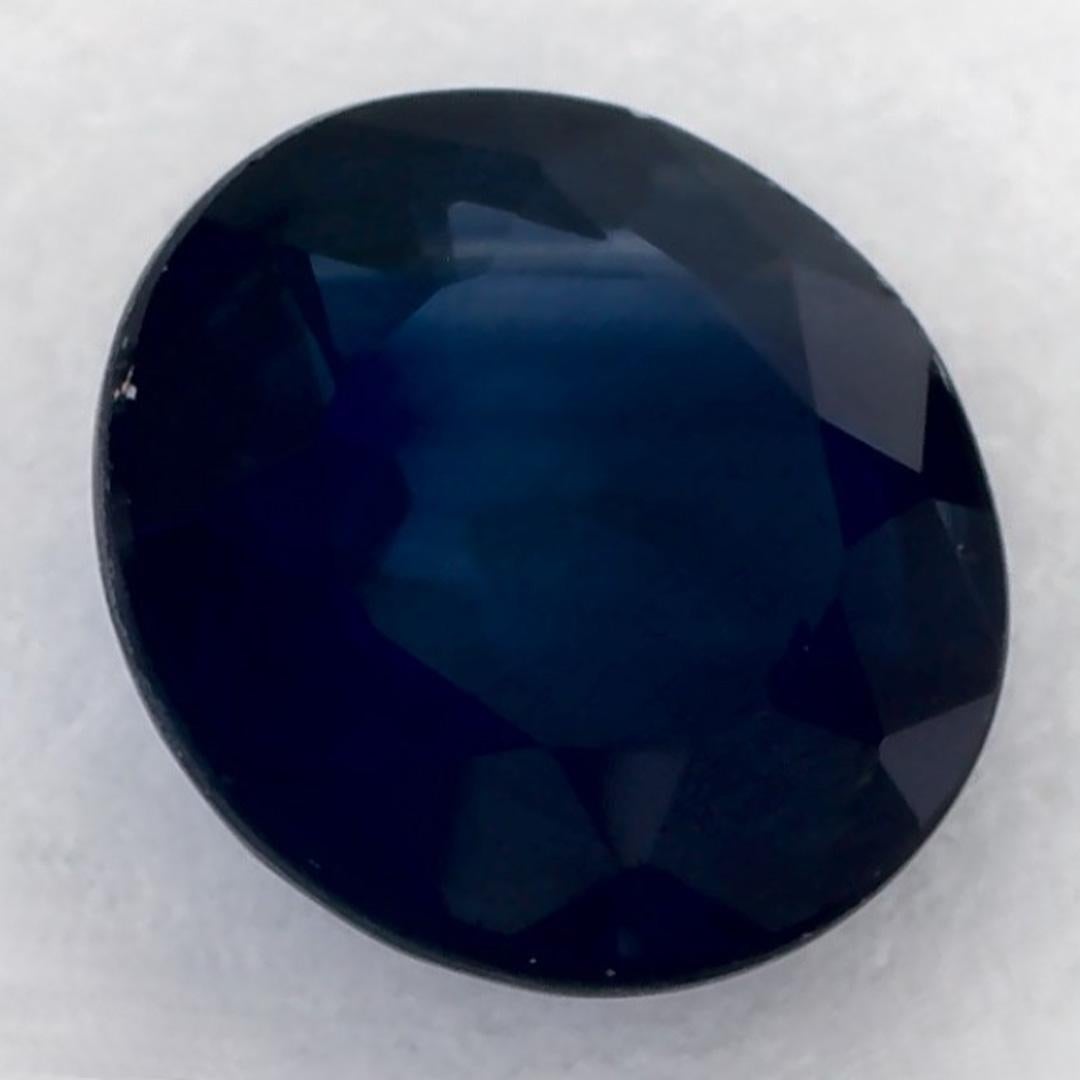 De las mujeres 1.39 ct Zafiro Azul Redondo Gema Suelta en venta