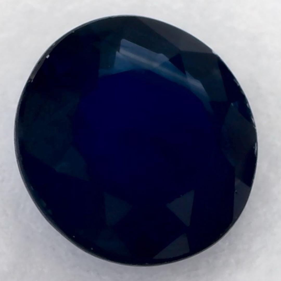 1.39 ct Zafiro Azul Redondo Gema Suelta en venta 1
