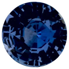 1.39 Karat Blauer runder Saphir, loser Edelstein