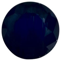 1.39 Ct Blue Sapphire Round Loose Gemstone