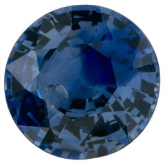 1.39 Ct Blue Sapphire Round Loose Gemstone