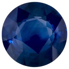 1.39 Ct Blue Sapphire Round Loose Gemstone
