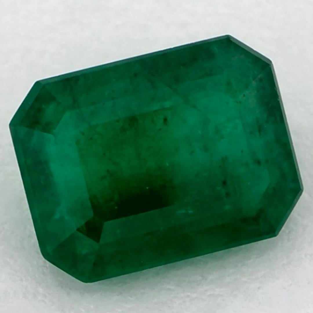 Octagon Cut 1.39 Ct Emerald Octagon Loose Gemstone For Sale