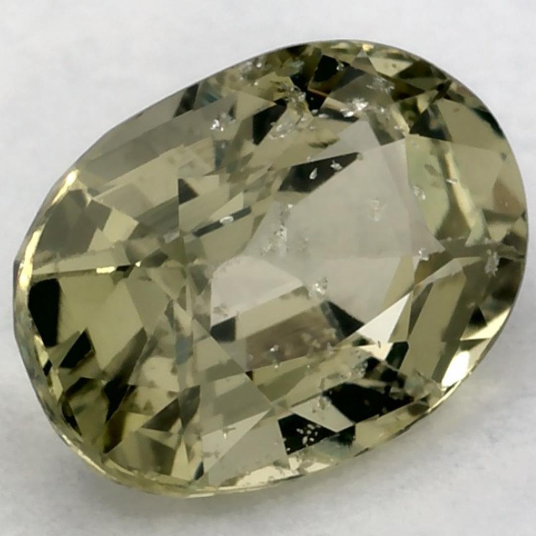 Taille ovale 1.39 Ct Green Sapphire Oval Loose Gemstone (Saphir vert ovale en vrac) en vente