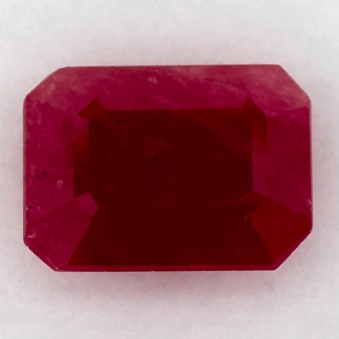 1.39 Ct Ruby Octagon Cut Loose Gemstone (pierre précieuse en vrac) Neuf - En vente à Fort Lee, NJ