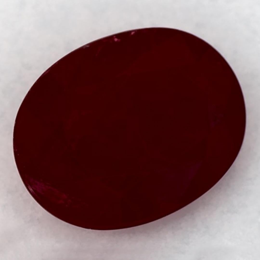 Taille ovale 1.39 Ct Ruby Oval Loose Gemstone (pierre précieuse en vrac)