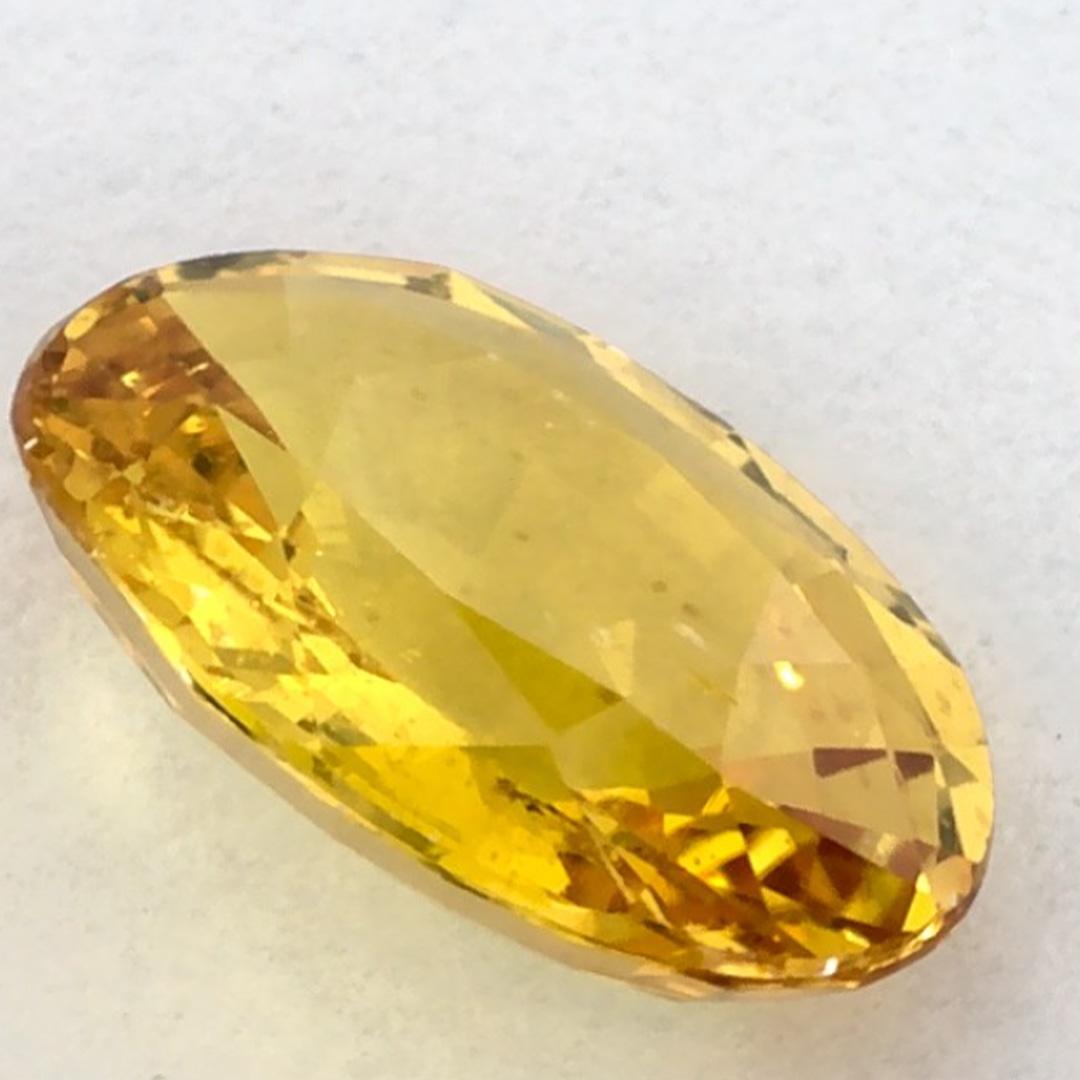 1.39 carati di zaffiro giallo ovale sfuso in vendita 1