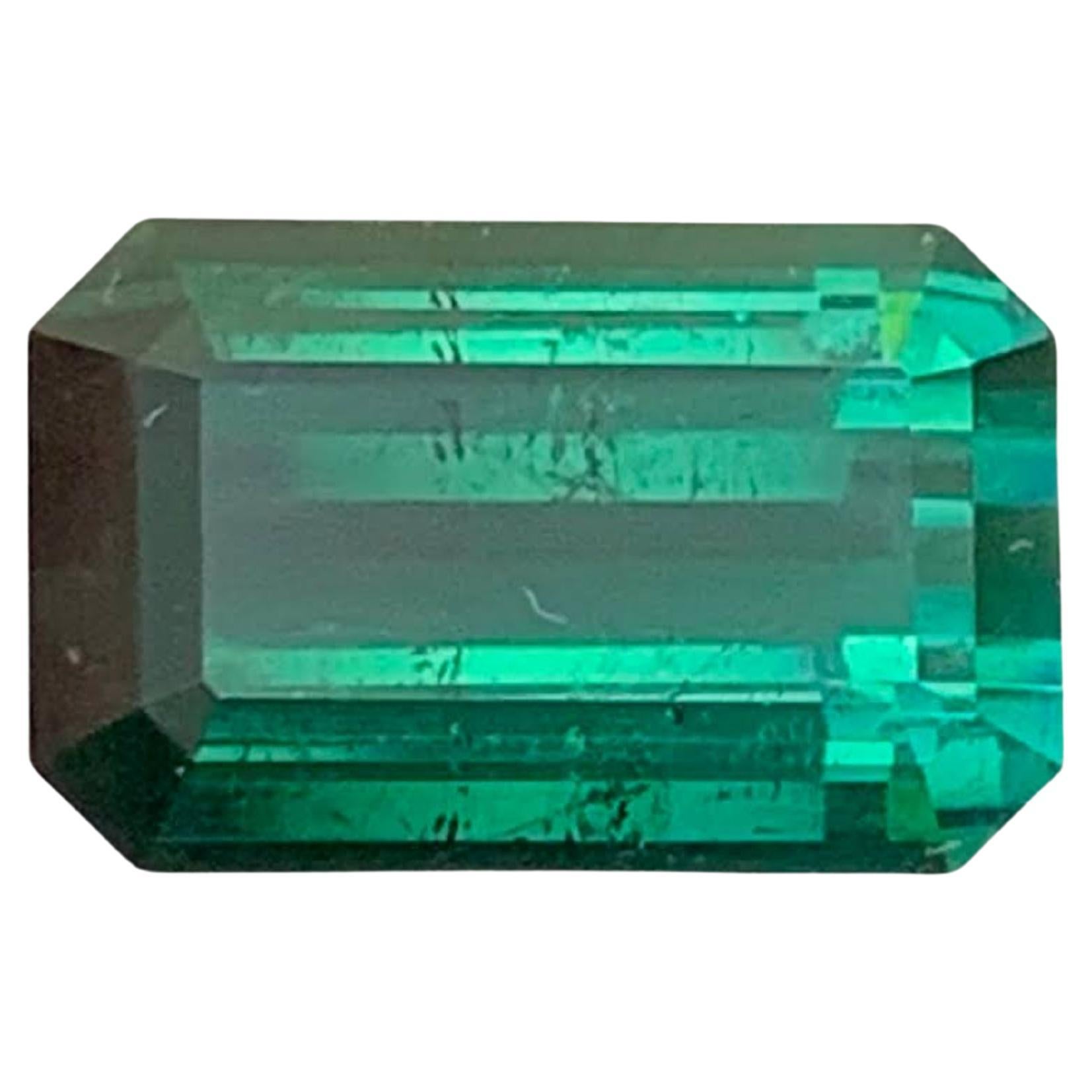 13.90 Carat Natural Loose Bluish Green Tourmaline Cushion Cut Afghan Gemstone For Sale