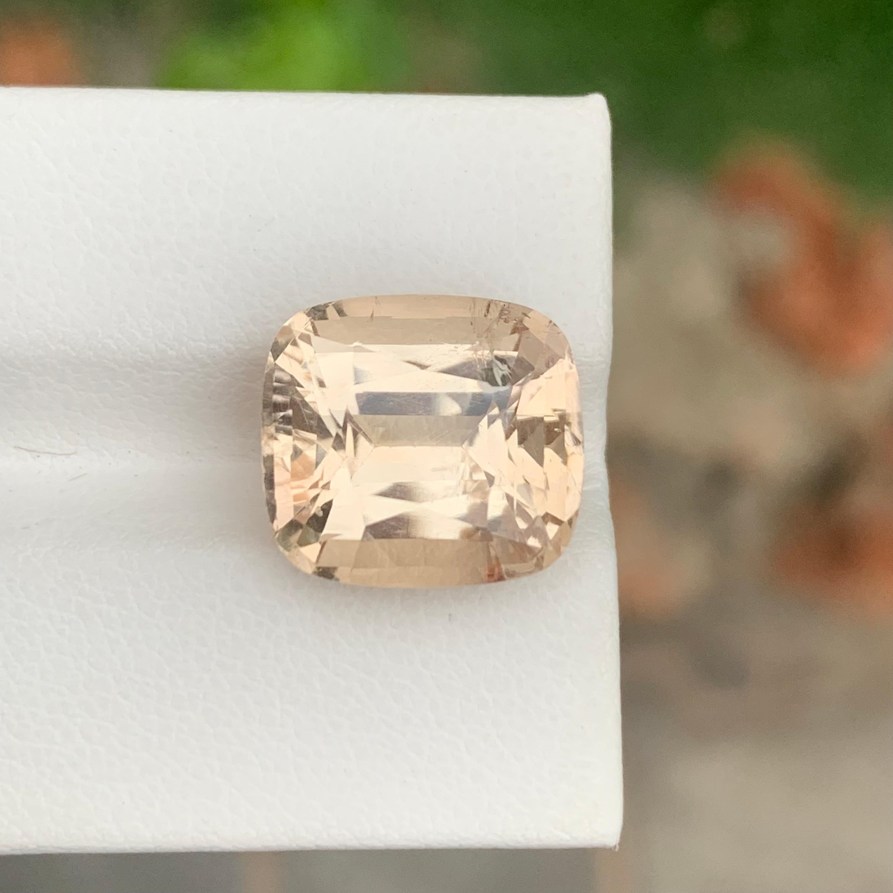 13.90 Carat Natural Loose Imperial Topaz Cushion Shape Gem From Pakistan Mine For Sale 4