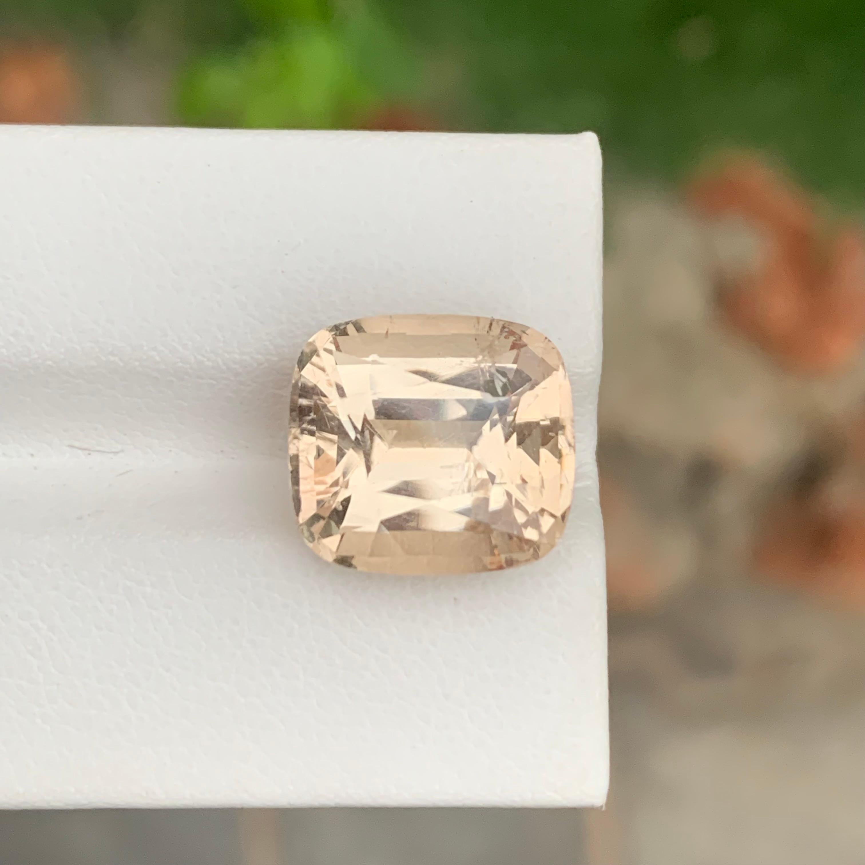 13.90 Carat Natural Loose Imperial Topaz Cushion Shape Gem From Pakistan Mine For Sale 5