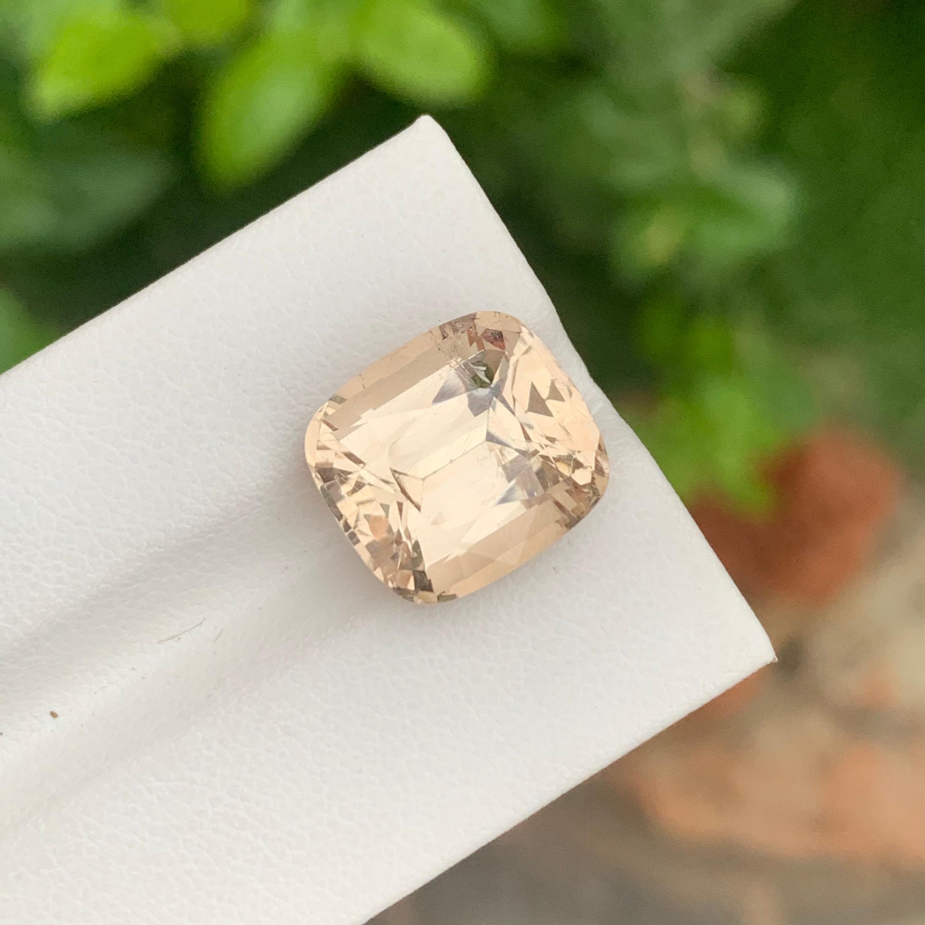 Cushion Cut 13.90 Carat Natural Loose Imperial Topaz Cushion Shape Gem From Pakistan Mine For Sale