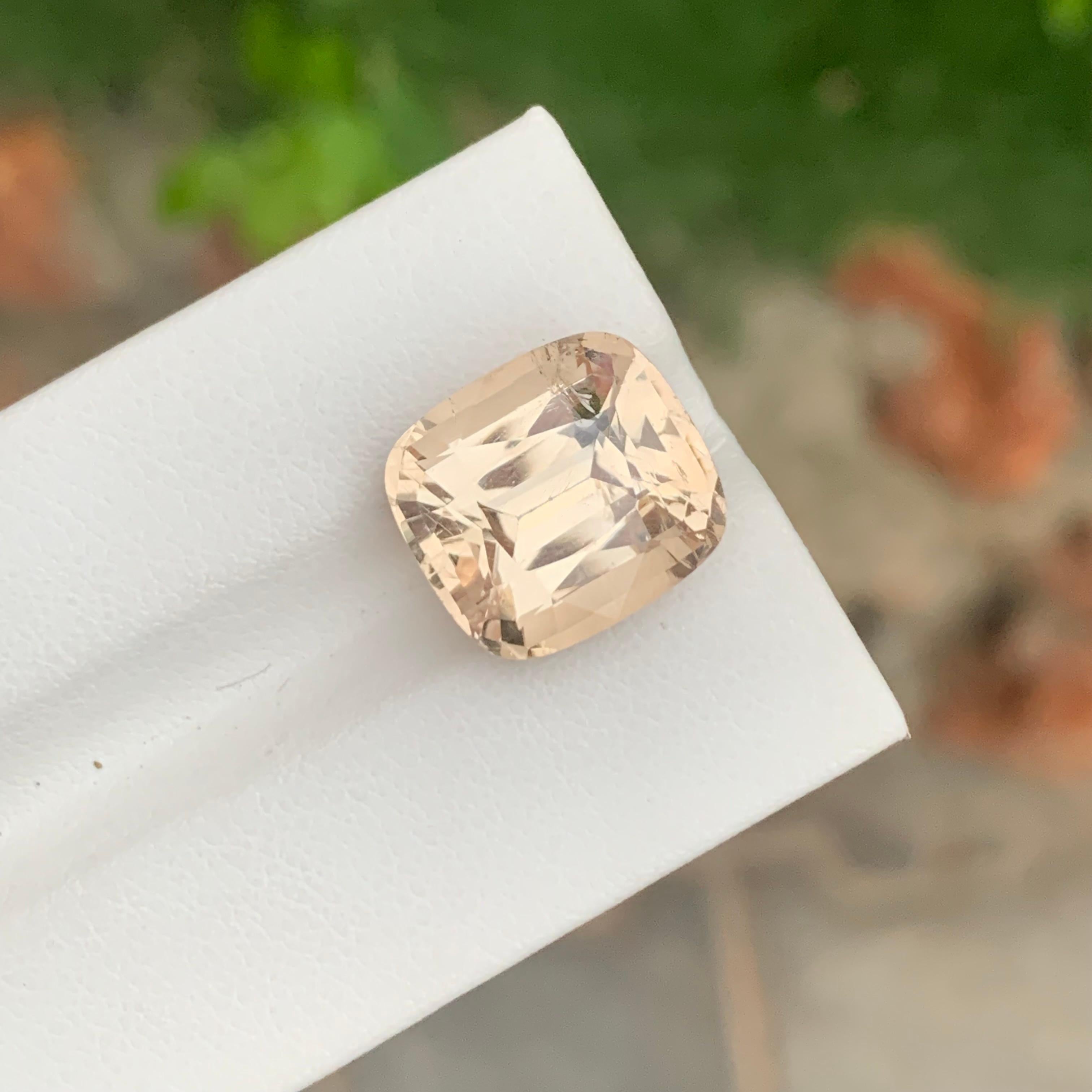 13.90 Carat Natural Loose Imperial Topaz Cushion Shape Gem From Pakistan Mine For Sale 2