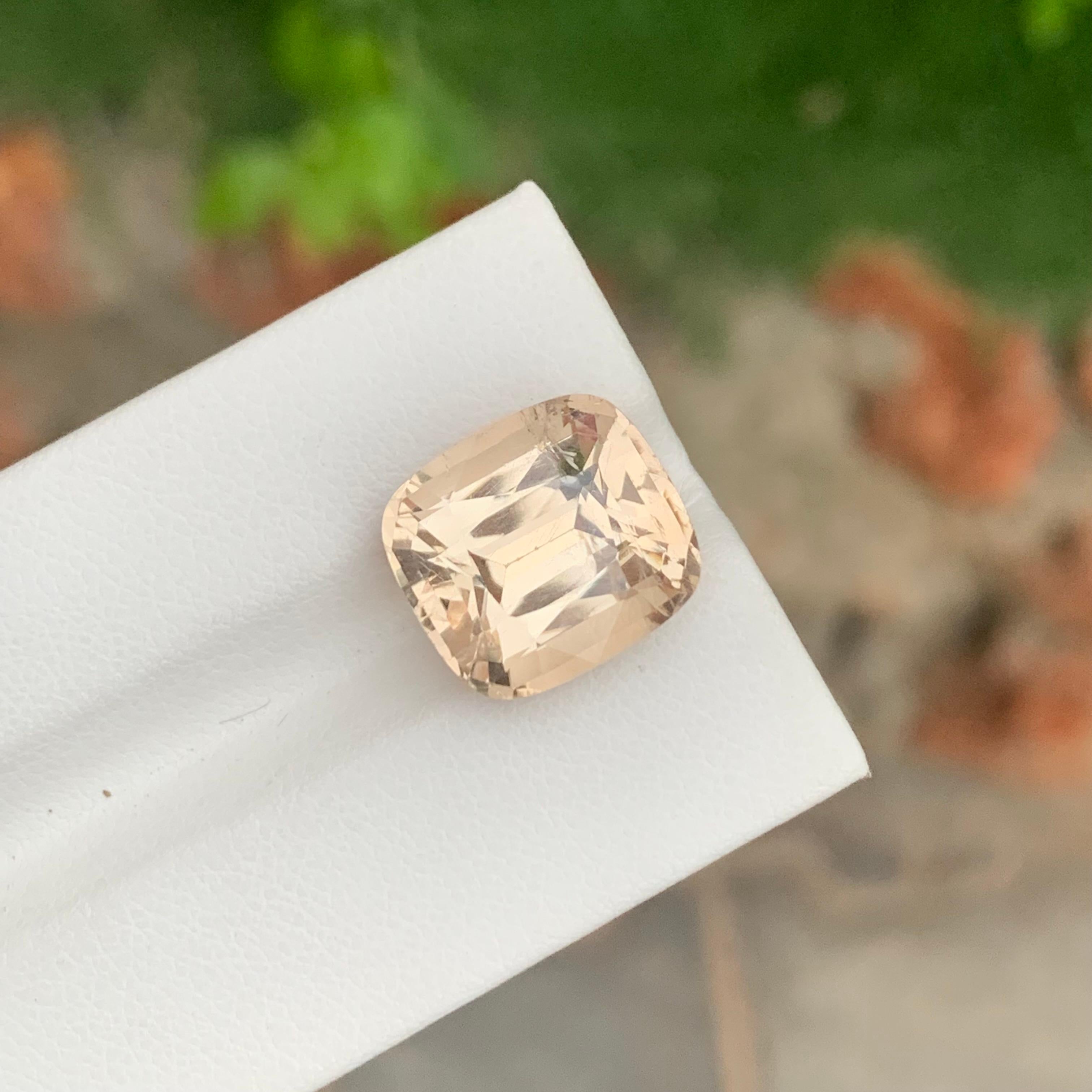 13.90 Carat Natural Loose Imperial Topaz Cushion Shape Gem From Pakistan Mine For Sale 3