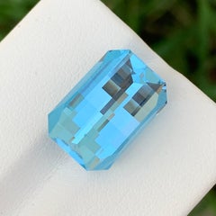 13.90 Carats Pixel Cut Loose Blue Topaz Natural Gemstone