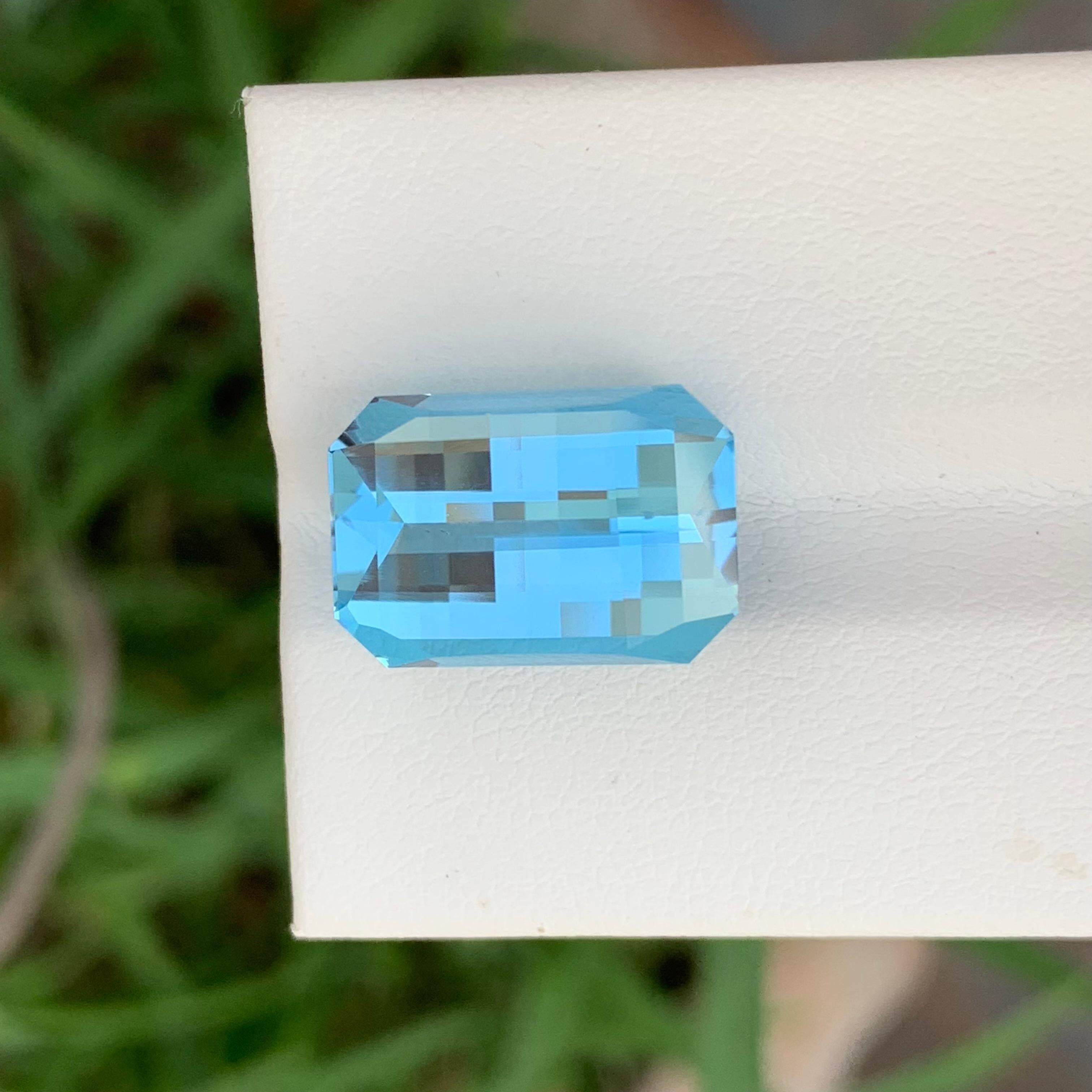 13,90 Carati Taglio Pixel Topazio Blu Sciolto Gemma Naturale in vendita 2