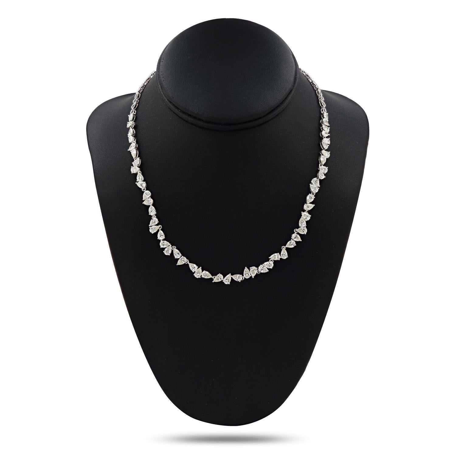 - 13.91 Birne Diamant-Halskette 
- Moderner 