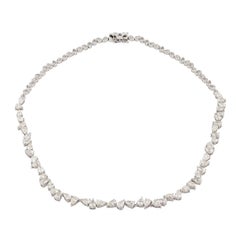 13.91 Pear Diamond Tennis Necklace