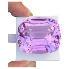 139.10 Carat Natural Loose Pink Kunzite Stone Cushion Cut Afghan Gemstone