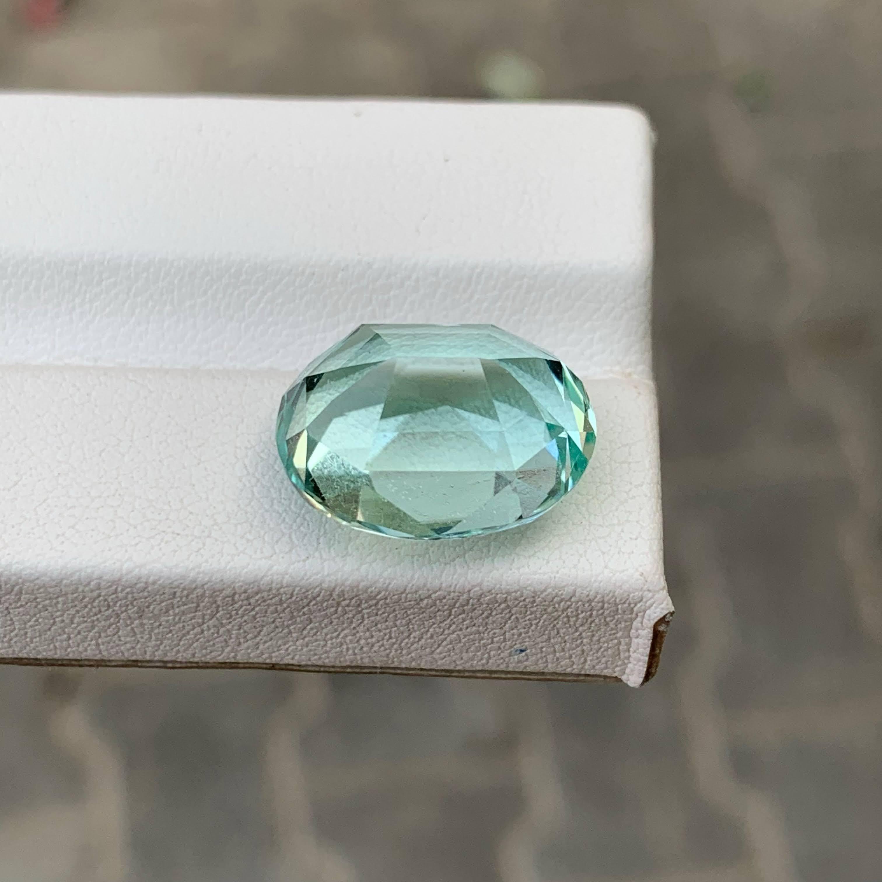 13,95 Quilates Natural Turmalina de Seafoam Suelta Piedra Gema Afgana Talla Ovalada en venta 4