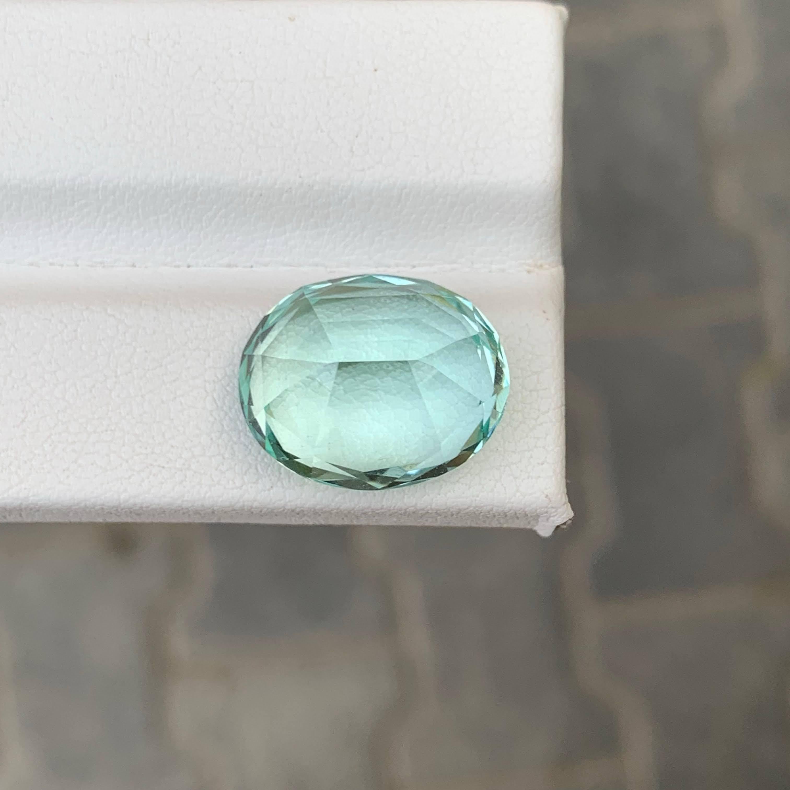 13,95 Quilates Natural Turmalina de Seafoam Suelta Piedra Gema Afgana Talla Ovalada en venta 5