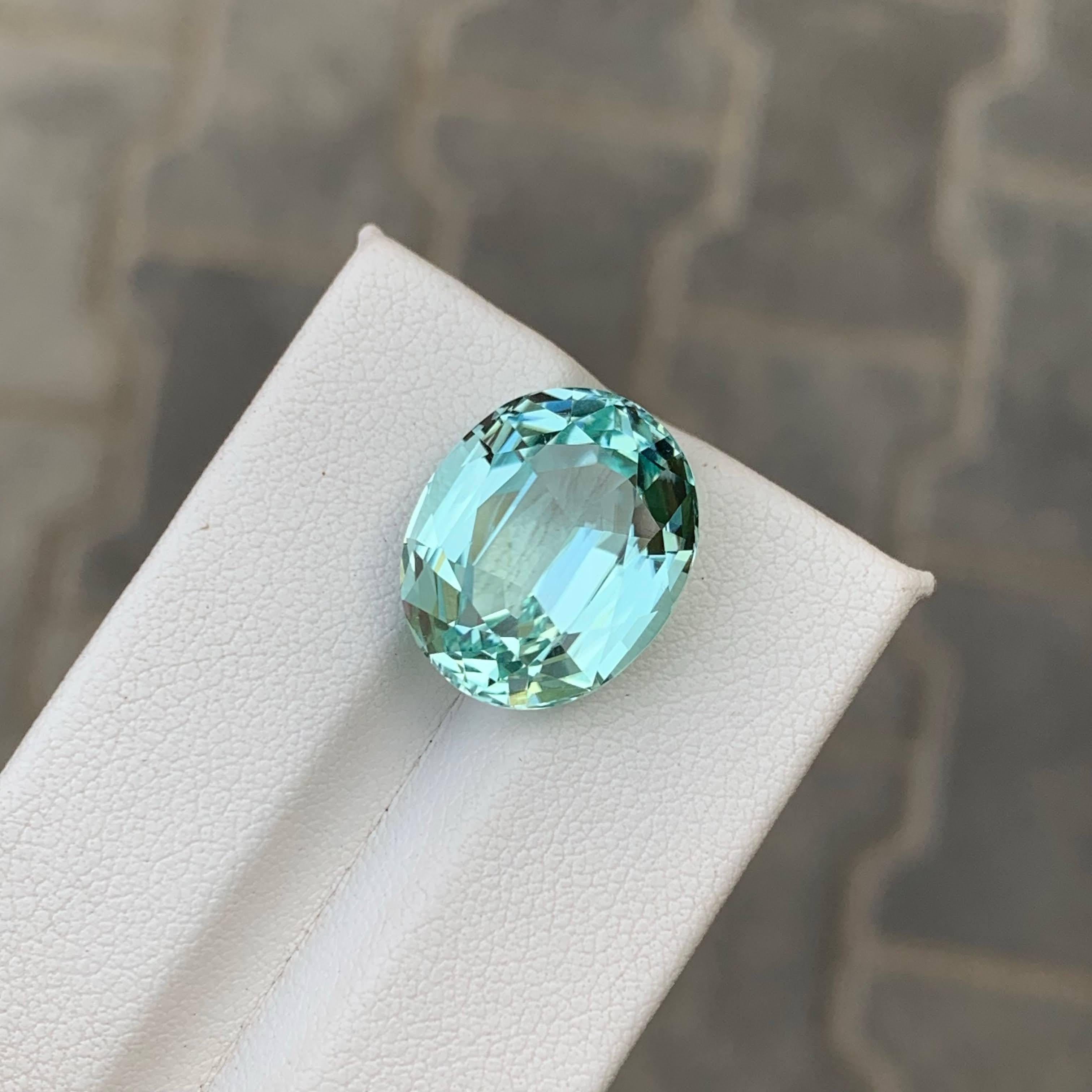 13,95 Quilates Natural Turmalina de Seafoam Suelta Piedra Gema Afgana Talla Ovalada Corte oval en venta