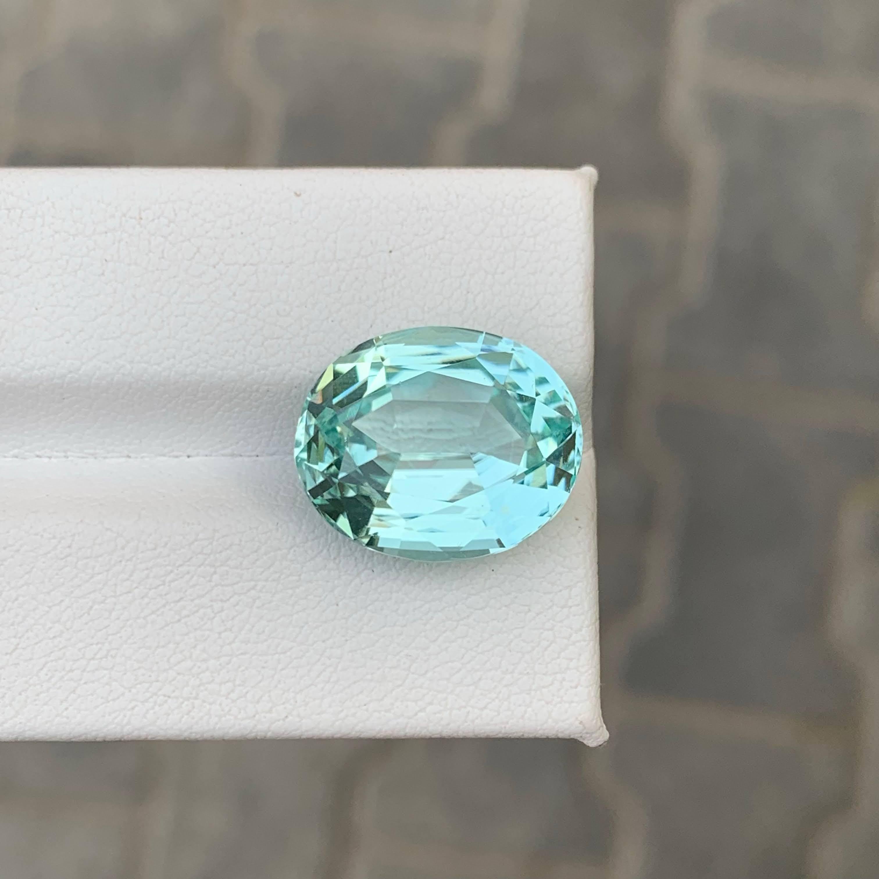 Femenino o masculino 13,95 Quilates Natural Turmalina de Seafoam Suelta Piedra Gema Afgana Talla Ovalada en venta