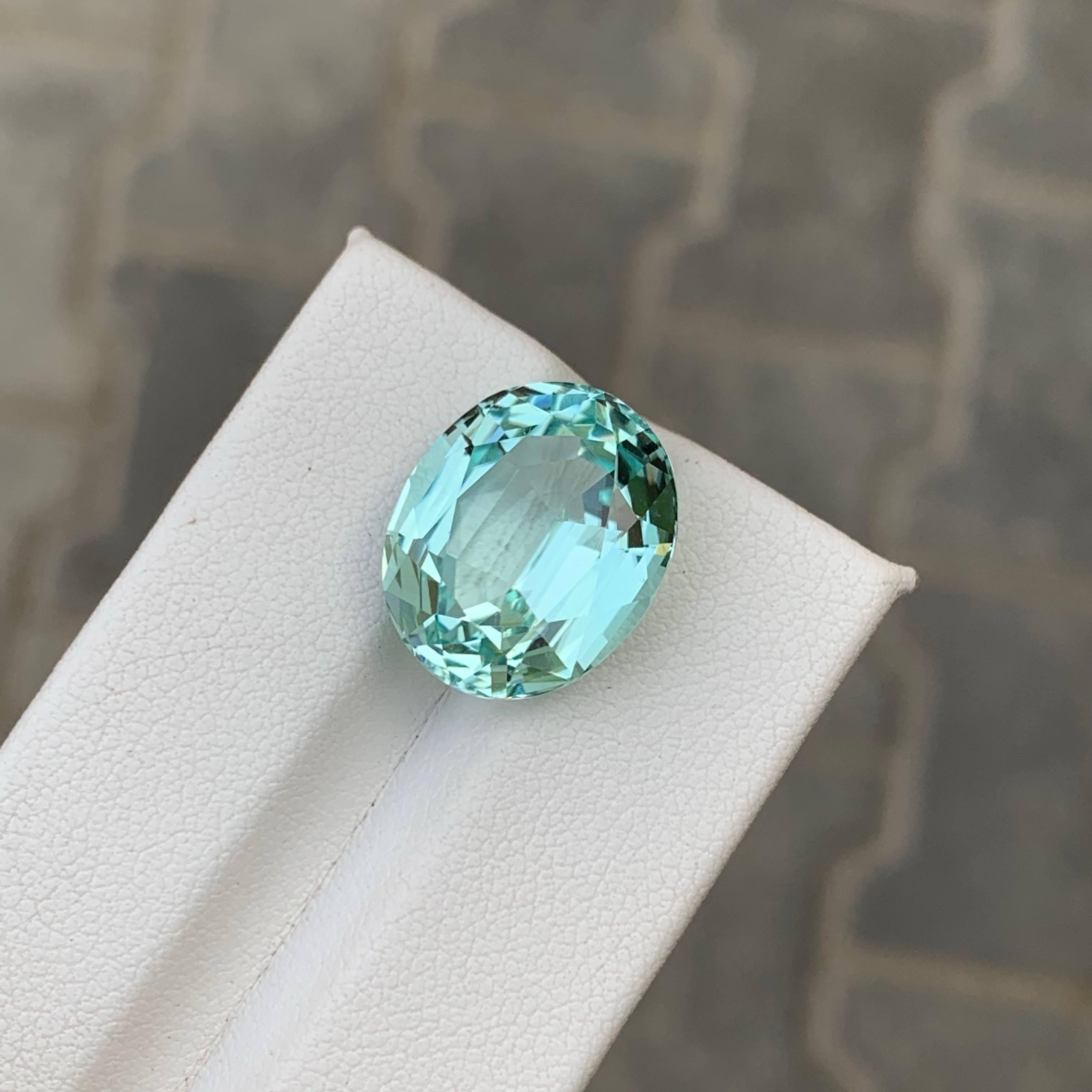 13,95 Quilates Natural Turmalina de Seafoam Suelta Piedra Gema Afgana Talla Ovalada en venta 2