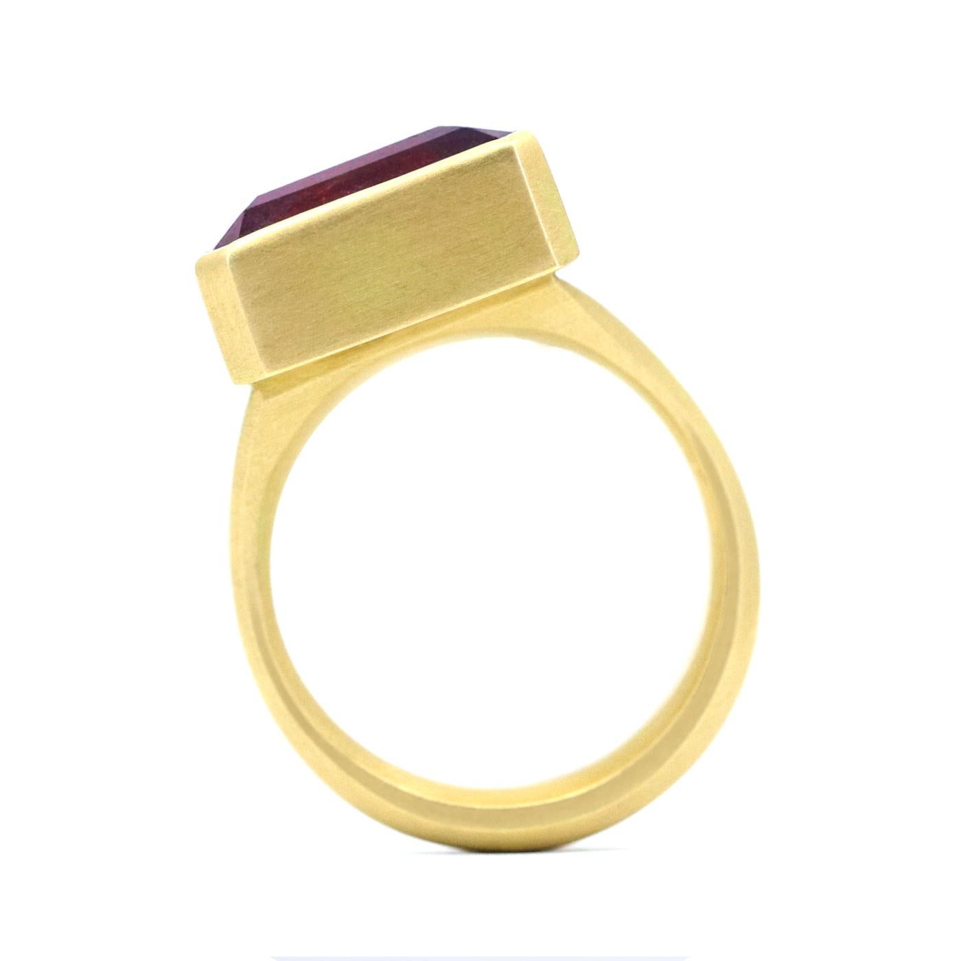 bi colour tourmaline ring