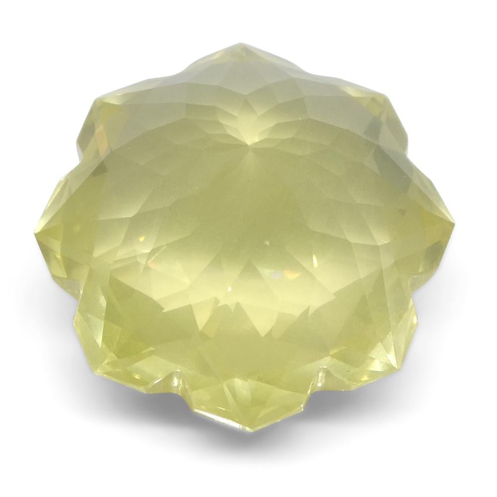 13.98ct Flower Lemon Citrine Fantasy/Fancy Cut In New Condition For Sale In Toronto, Ontario