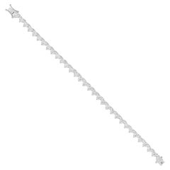 Bracciale tennis impilabile con diamanti taglio cuore 13,98 carati Gioielli in oro 18 carati