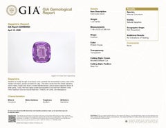 1.3Ct GIA Certified Purple Sapphire Ring with Natural Diamonds: Solid 14K Gold