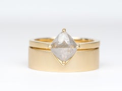 1.3ct Kite-Shape Diamond Engagement Ring & Wedding Band Bridal Set R6256