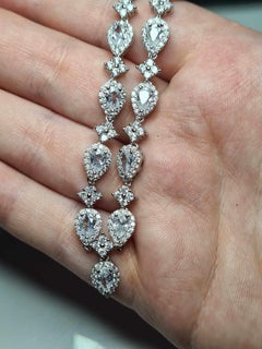 Collana di moissanite da 13 carati in argento 925 Regalo di compleanno.