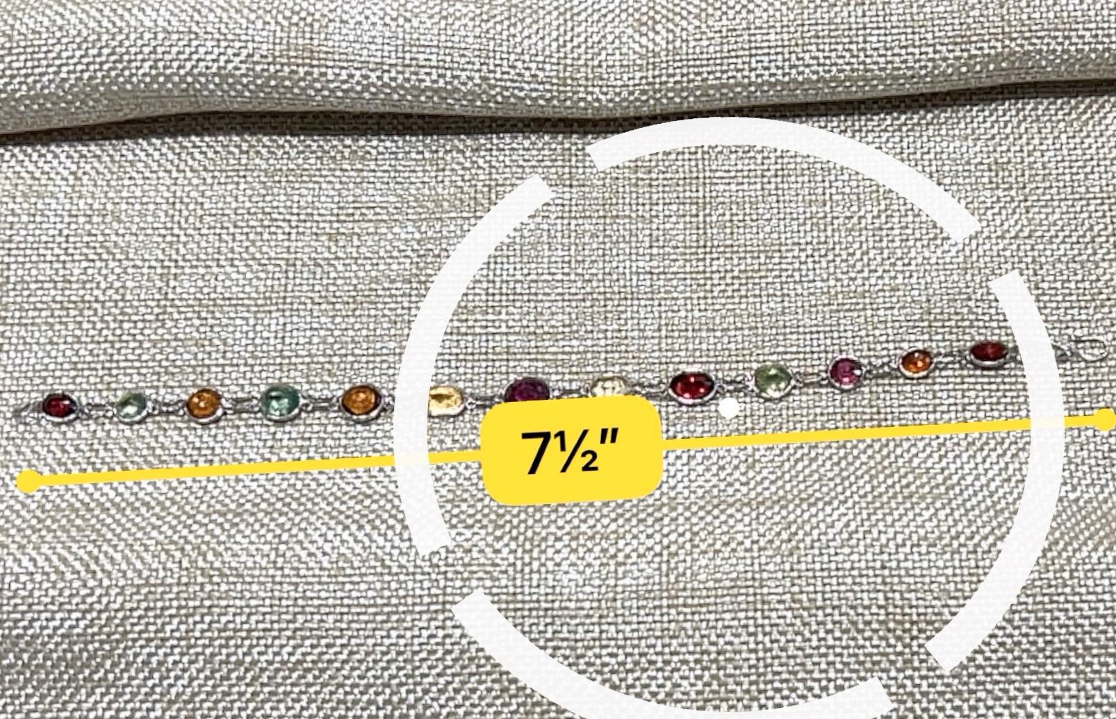 da uomo o donna Bracciale A Link con gemme miste di granato naturale 13ct e tormalina in vendita