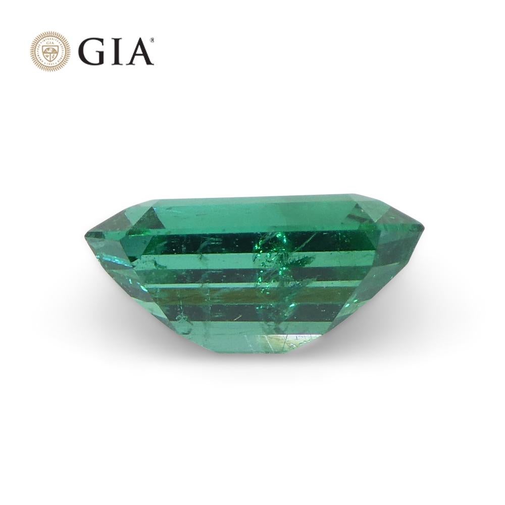 1.3ct Octagonal/Emerald Cut Green Emerald GIA Certified Zambia For Sale 7